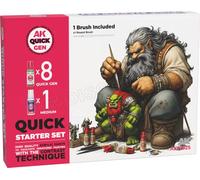 Ak Interactive Quick Gen - Quick Starter (Set 9 Refs + 1 Brush)