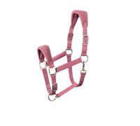AK Licol pour Cheval Doux et Rembourré Confort Supérieur avec Rembourrage, Sangles Réglables à la Muserolle et à la Nuque Licol Doux, Résistant et Sécurisé pour Chevaux 6070 (Rose, Cob/ (M))