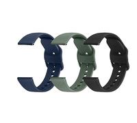 AK Lot de 3 bracelets de montre 20 mm et 22 mm pour homme et femme, bracelet de rechange pour montre intelligente, en silicone doux pour la peau, libération rapide, bracelet de montre intelligente,