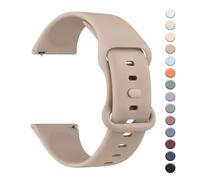AK Lot de 4 bracelets de montre intelligente de 20 mm pour homme et femme - Bracelet de rechange pour montre intelligente avec nouvelle boucle en silicone souple à dégagement rapide (Z-MilkTea, 22 mm)