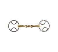 AK Mors biseauté à anneau lâche avec embouchure en argent allemand à double brisure Horse Bits AKRS-2628 (6.00'', German/Silver)