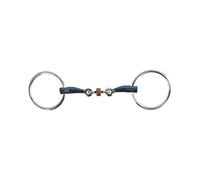 AK Mors d'équitation à double brisure Losange avec Cooper Roller Horse Bits AKRS-2601 (Bleu/Argent, 5.75'')