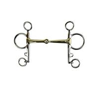 AK Pelham Mors d'équitation avec articulation simple avec embout en argent allemand Horse Bits AKRS-2613 (5.75'', German/Silver)