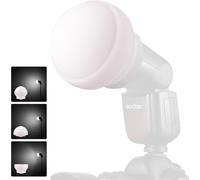 Ak-R22 Diffusion Dome,Modeleur De Lumière Pliable En Matériau Silicone,Pour Flashs À Tête Ronde Ad100Pro,Ad200Pro (Avec H200R),Dôme De Pour La Série De Flashs D'Appareils Photo V1[SHY9290889]