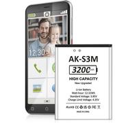 AK-S3m Battery 3200mAh AK-S3m (V1.0) (S3m) Emporia Smart 3 Mini S4 Replacement Battery AK-S3m Compatible with Emporia Smart 3 Mini Smartphone (S3m)