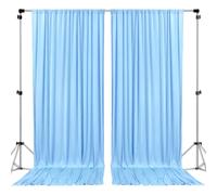 AK Trading CO. 10 pieds x 8 pieds IFR Polyester Backdrop Drapes rideaux Panneaux avec poches de tige - Ceremonie de mariage Party Home Window Dec