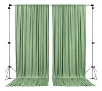AK Trading CO. 10 pieds x 8 pieds IFR Polyester Backdrop Drapes rideaux Panneaux avec poches de tige - Ceremonie de mariage Party Home Window Dec