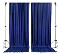 AK Trading CO. 10 pieds x 8 pieds IFR Polyester Backdrop Drapes rideaux Panneaux avec poches de tige - Ceremonie de mariage Party Home Window Dec
