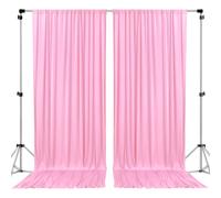 AK Trading CO. 10 pieds x 8 pieds IFR Polyester Backdrop Drapes rideaux Panneaux avec poches de tige - Ceremonie de mariage Party Home Window Dec