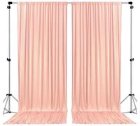 AK TRADING CO. Toile de Fond en Polyester avec Pochettes pour tringles Noir 3 m x 3 m 5FT x 10FT pêche