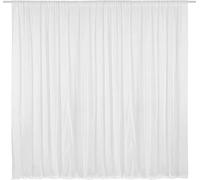 AK Trading Rideaux en Mousseline de Soie pour événements de Mariage et décoration - Rideaux drapés de Toile de Fond (292,1 x 304,8 cm, Blanc)