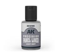 AK Weathering AK12101 PRECISION PANEL LINER - LIGHT GREY (30ml) (old PANELINER AK12019)