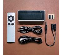 AK25664_V2.0 Horloge d'affichage du spectre musical avec télécommande, jaune pour lumière rythmique analyseur audio de bureau pour décoration de la maison, U (blanc)