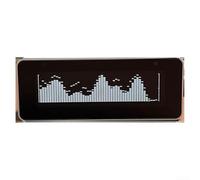 AK25664_V2.0 Horloge de bureau avec lumière du rythme du spectre musical et télécommande, support micrologiciel évolutif (blanc)