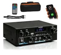 Ak35 Stereo Amplifier Home Audio Bluetooth 5.0 Max, 2026 New Bluetooth Amplifier, Powerful Sound & Compact Size, Bass & Treble Control, Home Amplifiers w/USB, SD Card Input, Remote Control (AK-55)