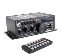 AK380 HIFI amplificateur maison canal Audio numérique 2.0 40W + 40W lecteur de musique prise en charge FM USB SD basses et aigus 12V3A