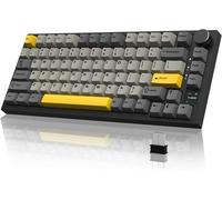 AK820PRO Clavier Mécanique avec écran Smart TFT et Knob,sans Fil 2,4G/BT5.1/USB-C Filaire,Disposition ANSI 75%,Hot Swappable,Rétroéclairage RVB,Gift Switches Linéaire,pour PC,Mac (Violet)
