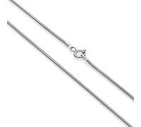 Aka Gioielli® - Collier Femme Homme Argent Sterling 925 - Chaîne Maille Serpent 1.4 mm - longue 80 cm