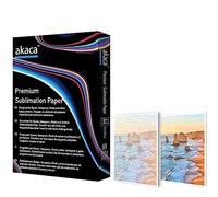 akaca Papier de sublimation A4, 210x297 mm, 100 feuilles, 120 g/m², Papier Transferts pour les imprimantes à sublimation Epson, Sawgrass, Ricoh