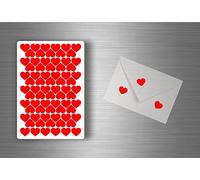 Akacha lot 72x Autocollant Stickers Scrapbooking Scrapbook DIY Carte Coeur - Rouge