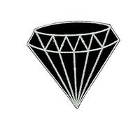 Akacha Patch ecusson brodé Drapeau Backpack Diamant Noir thermocollant Biker