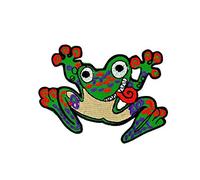 Akacha Patch ecusson brodé Drapeau Backpack Grenouille Frog thermocollant