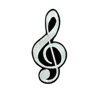 Akacha Patch ecusson brodé Drapeau Backpack Note Musique thermocollant clé Sol