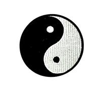 Akacha Patch ecusson brodé Drapeau Backpack Ying Yang thermocollant