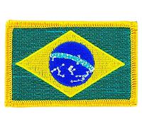 Akacha Patch écusson brodé Drapeau brésil brésilien thermocollant Backpack
