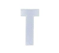 Akacha Patch ecusson brodé thermocollant Lettre Blanc au Choix Biker Maillot Broderie - T