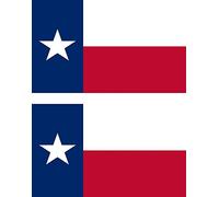 Akachafactory 2 x Autocollant Sticker Voiture pc Vinyl Drapeau USA americain Texas