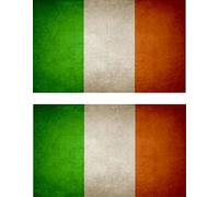 Akachafactory 2X Autocollant Sticker Drapeau Vintage Vieilli IRL Irlande