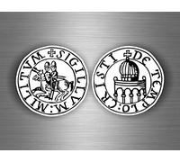 Akachafactory 2X Autocollant Sticker Ordre Malte templier Knights croisades Templar Crusader A
