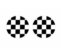 Akachafactory 2X Autocollant Sticker Rond cocarde Drapeau Damier Formule 1