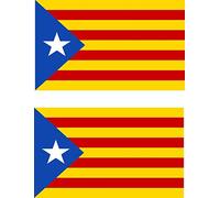 Akachafactory 2X Autocollant Sticker Voiture Catalogne Drapeau Catalan independante