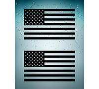 Akachafactory 2X Autocollant Sticker Voiture Moto Drapeau USA Etats Unis americain Noir Vinyl