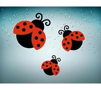 Akachafactory 3X Autocollant Sticker Voiture Moto Coccinelle Decoration Insecte