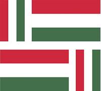 Akachafactory 4 x Autocollant Sticker Voiture Moto Valise pc Portable Drapeau Hongrie Hongrois