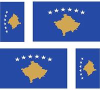 Akachafactory 4 x Autocollant Sticker Voiture Moto Valise pc Portable Drapeau Kosovo kosovar k