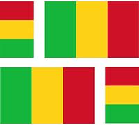 Akachafactory 4 x Autocollant Sticker Voiture Moto Valise pc Portable Drapeau Mali malien