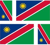 Akachafactory 4 x Autocollant Sticker Voiture Moto Valise pc Portable Drapeau Namibie namibien