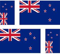 Akachafactory 4 x Autocollant Sticker Voiture Moto Valise pc Portable Drapeau Nouvelle zelande