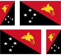 Akachafactory 4 x Autocollant Sticker Voiture Moto Valise pc Portable Drapeau Papouasie Nouvel