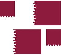 Akachafactory 4 x Autocollant Sticker Voiture Moto Valise pc Portable Drapeau quatar Qatar qua