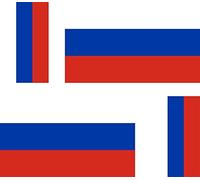 Akachafactory 4 x Autocollant Sticker Voiture Moto Valise pc Portable Drapeau Russie Russe