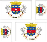 Akachafactory 4 x Autocollant Sticker Voiture Moto Valise pc Portable Drapeau St Barthelemy