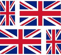 Akachafactory 4 x Autocollant Sticker Voiture Moto Valise pc Portable Drapeau UK Royaume uni u