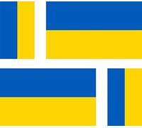 Akachafactory 4 x Autocollant Sticker Voiture Moto Valise pc Portable Drapeau Ukraine ukrainie