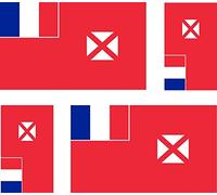 Akachafactory 4 x Autocollant Sticker Voiture Moto Valise pc Portable Drapeau Wallis et Futuna