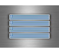 Akachafactory 4X Autocollant Sticker Voiture Moto Stripes Drapeau Tuning grece Grecque